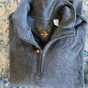 Orvis 3-Quarter Zip Sweater, Large